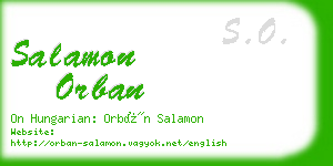 salamon orban business card